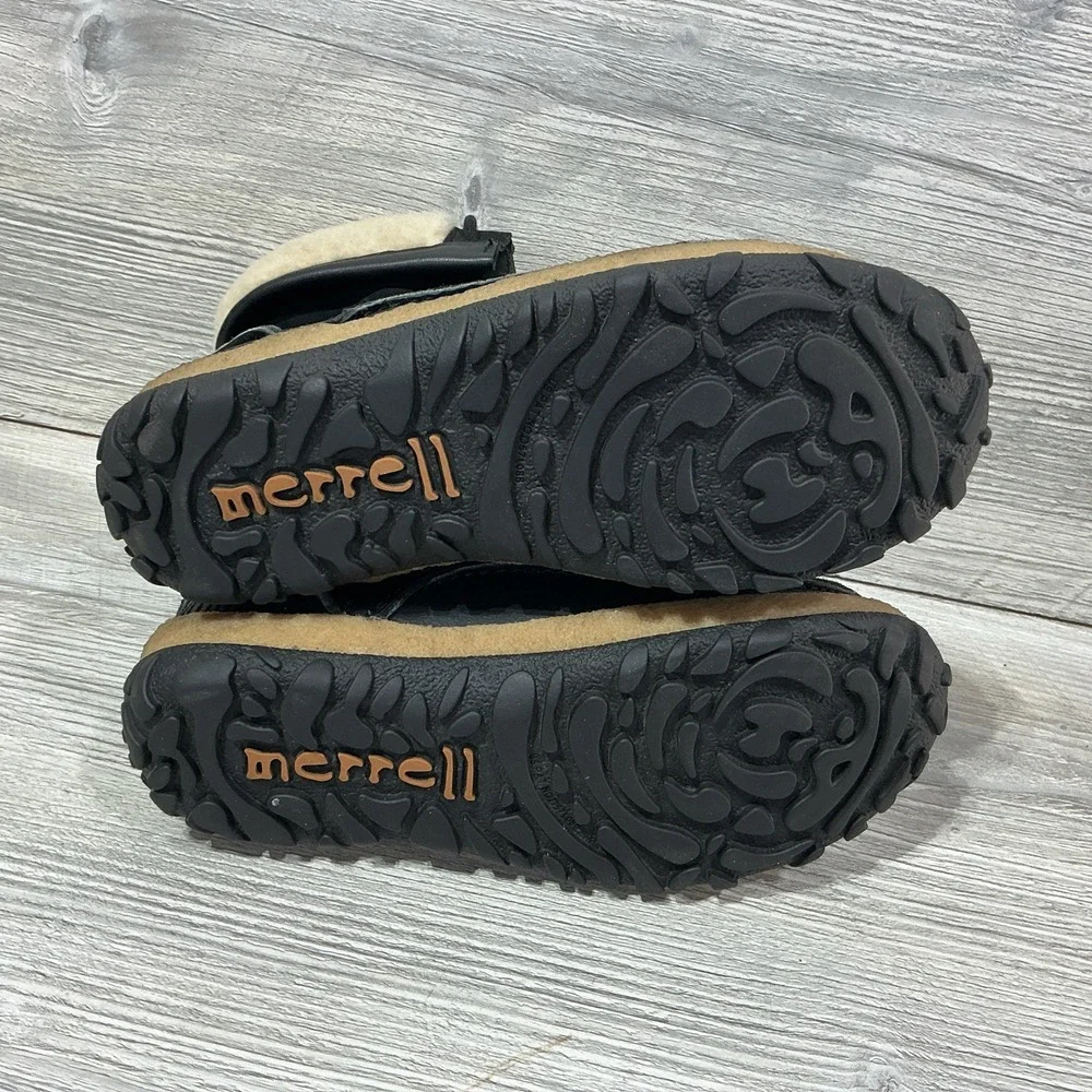 Merrell Tremblant Mid Polar Waterproof Boots J00940 Black Lace Up Women's 6.5